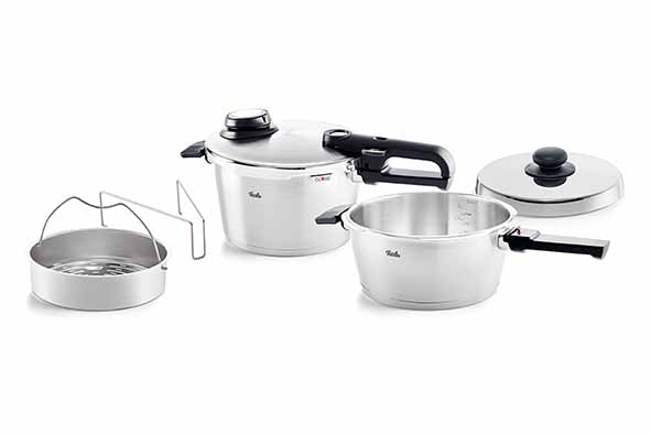 Vitavit Premium set van 2 snelkookpannen Ø 22 cm 4,5 l en 3,5 l