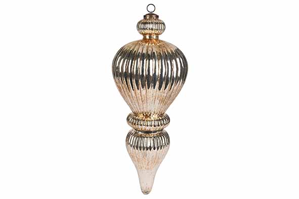 Roller hanger antique gold 22 x 22 x 51 cm glass