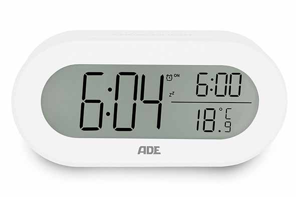 Alarmklok digitaal wit met verlichting