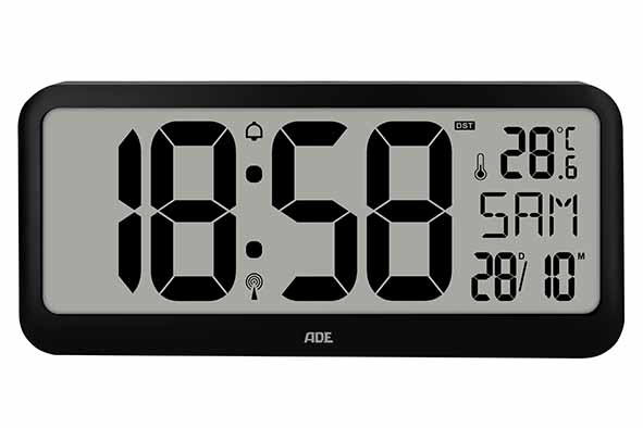 Ade horloge digital xl avec chiffres xxl radio pilotée - incl. 4x aa
