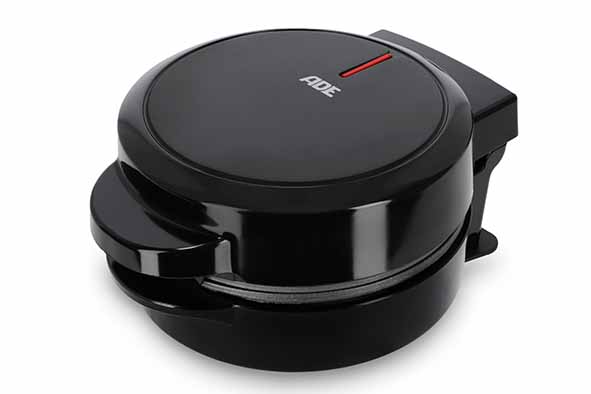 Mini wafelijzer hartvorm, 12,9 x 16,4 x H 8,7 cm, synthetisch, rots
