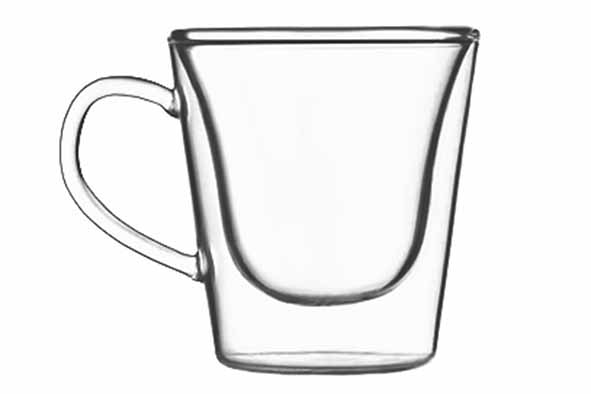 Thermic Glass koffieglas 29,5 cl, set van 2, dubbelwandig, met oor