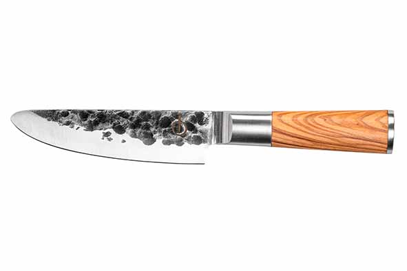 Olive kinderchefmes 12 cm incl. vingerbeschermer en hoes