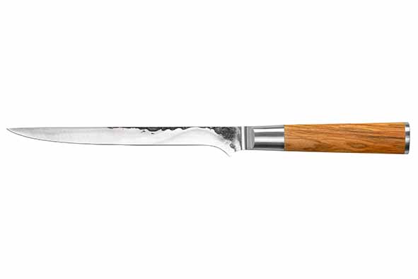Olive fileermes vis 18 cm bruin