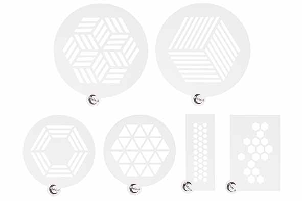 Garneervorm hexagon set van 6