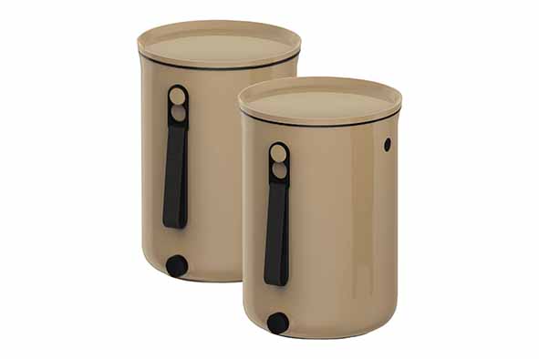 Organko 2 compostbak 9,6 l set van 2 crème