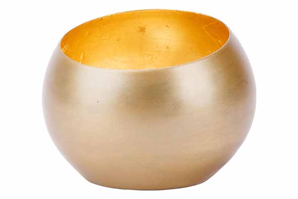 Teelichthalter Messing Gold 8 x 8 x 6,5 cm
