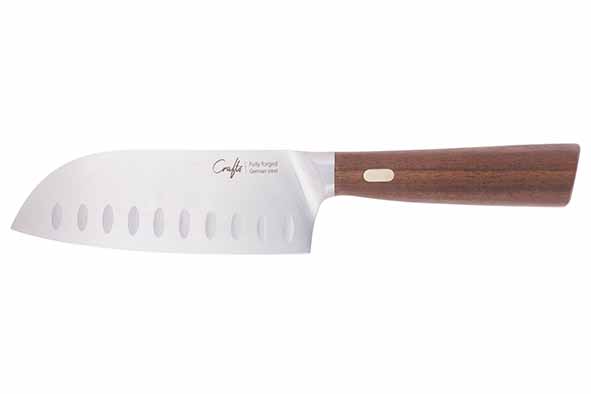 Couteaux & Co santokumes 12,5 cm notenhouten handvat