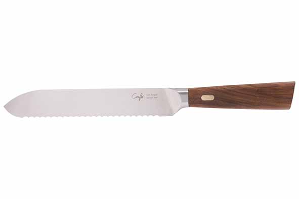 Couteaux & Co broodmes 20 cm notenhouten handvat