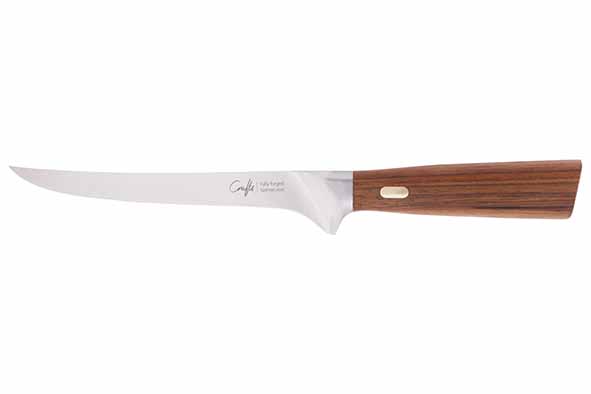Fileermes 15 cm met walnoten handvat