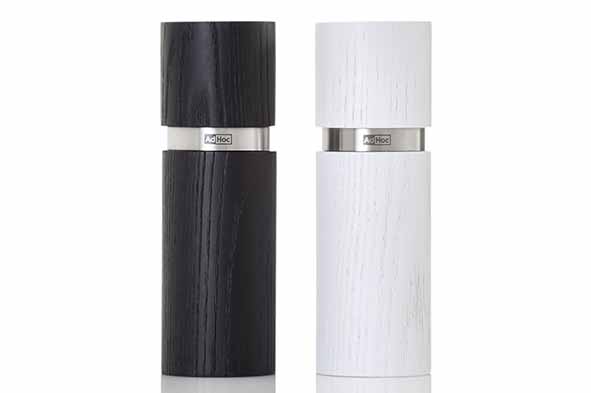 Textura peper- en zoutset wit-zwart Ø 5 cm, 17 x 11,2 x 6 cm