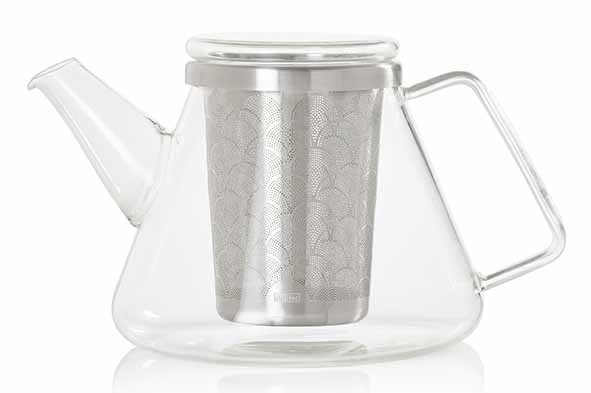 Fusion theekan 1 l met filter Ø 15 cm hoogte 12,5 cm glas