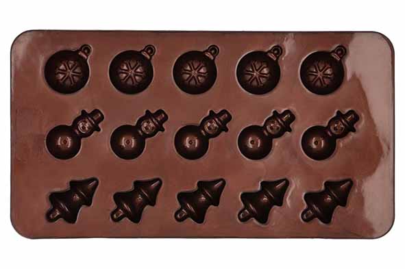 Chocolaterie chocoladevorm xmas set van 2 15 pralines per vorm - 3 varianten