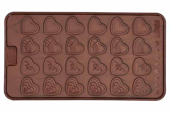 Chocolaterie moule à chocolat décorations, lot de 4, 24,5 x 12,5 x 2 cm