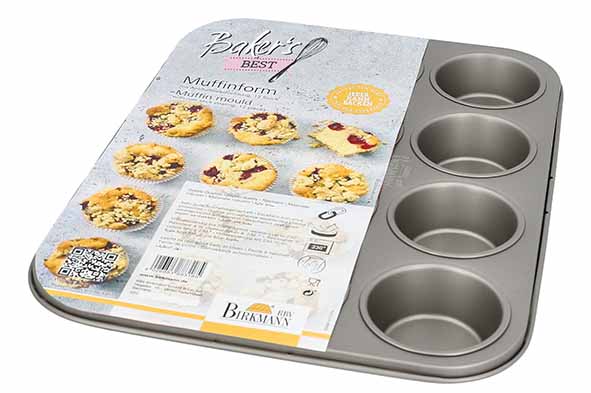 Bakers Best muffin vorm voor 12 stuks Ø 7 cm 35,5 x 27,2 x 3 cm antiaanbaklaag