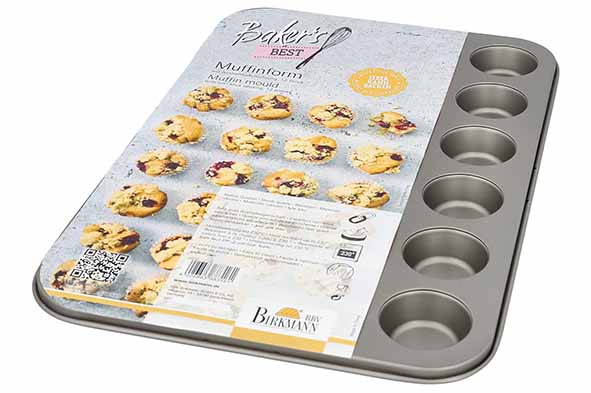 Bakers Best muffinblik voor 24, 35,4 x 27 x 2 cm, antiaanbaklaag