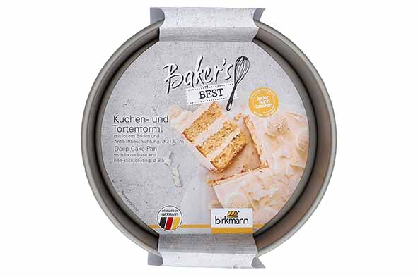 Bakers Best cakevorm rond 21,6 x 21,6 x H 8 cm losse bodem - non-stick