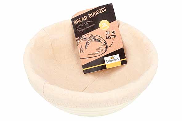 Laib & Seele rijsmand rond 20,5 x 20,5 x 9 cm met katoenen hoes