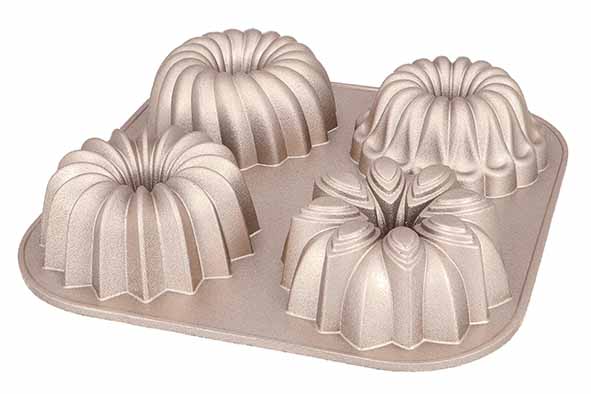 Contoura plateau Belissima 4 moules D10 x H4,5 cm 24 x 24 x H4,5 cm antiadhésif