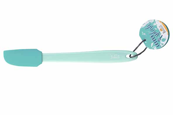 Colour Kitchen pannenlikker Slim, siliconen, turquoise, 27 x 3,5 cm