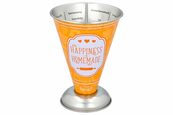 Maatbeker Colour Kitchen Happiness Is Homemade Oranje 11 x 11 x 14,5 cm