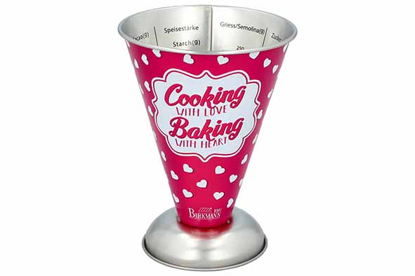 Colour Kitchen maatbeker Cooking with Love graniet 11 x 11 x 14,5 cm