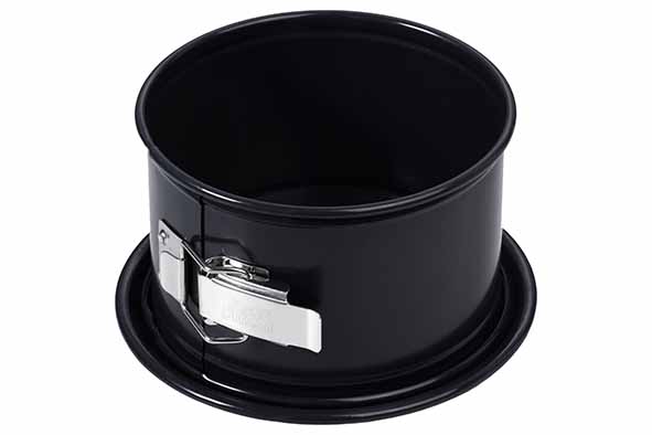 Premium Baking springvorm extra hoog, Ø 18 x H 12 cm, kwartelstaal, zwart