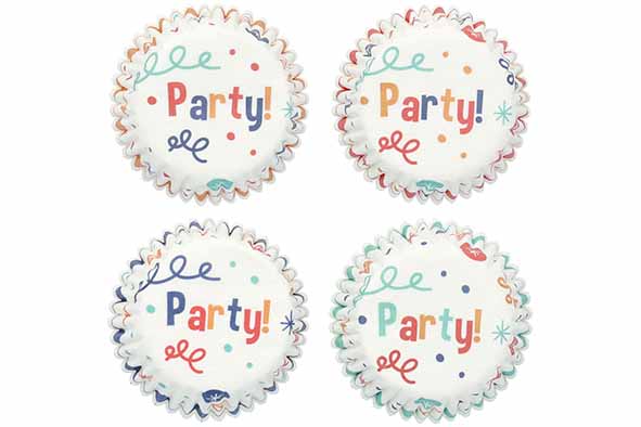 Mini-muffinvorm set van 100, 4,5 x 4,5 x 2,5 cm
