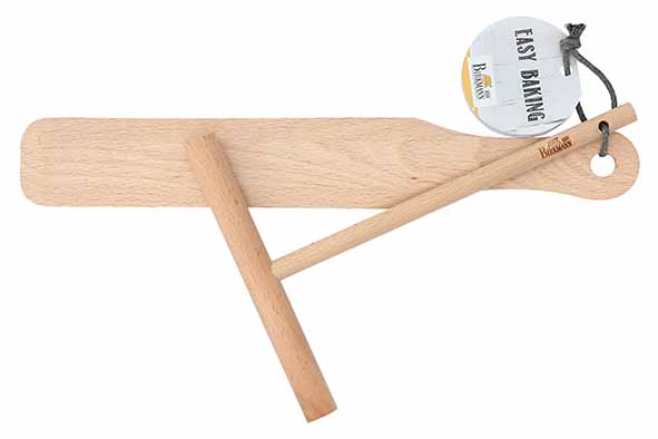 Easy Baking pannenkoeken set met roller en draaier, beuk