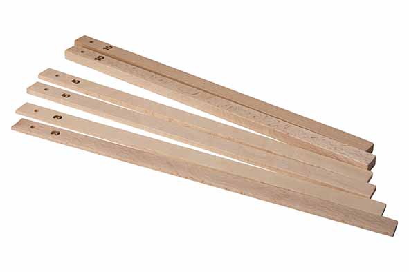 Easy Baking deegstaven set van 6, 35 cm, 3-5-10 mm