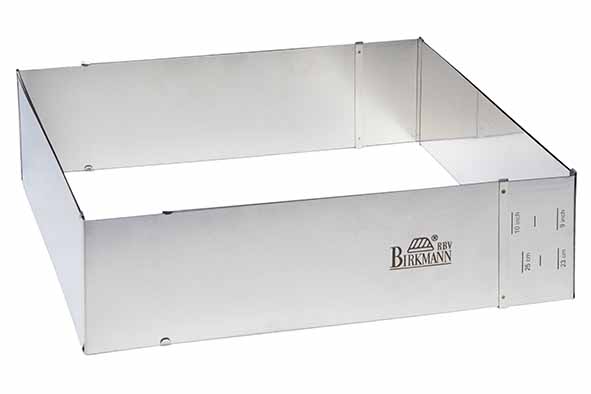Easy Baking cadre de cuisson ajustable 22 x 25 à 43 x 48 cm, H 7 cm, argent