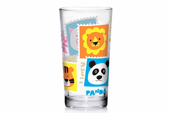 Baby Stamp tumbler 25 cl set van 3, Ø 6,5 cm x H12 cm