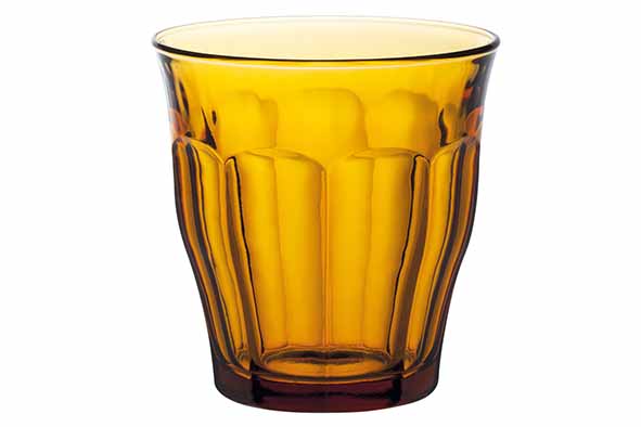 Picardie tumbler 25 cl geel, set van 4, Ø 8,7 x H 9 cm