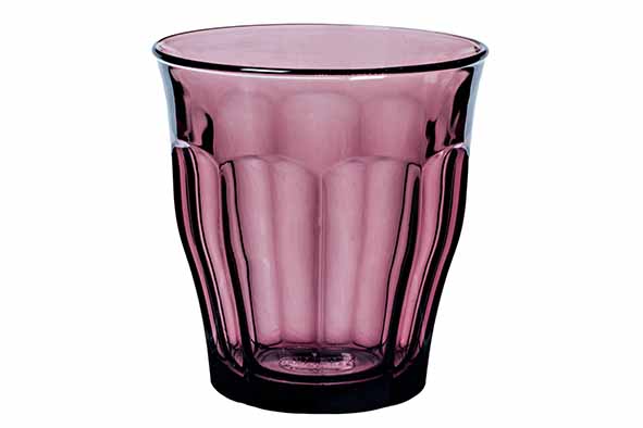 Picardie tumbler 25 cl prunelle, set van 4, Ø 8,7 x H 9 cm