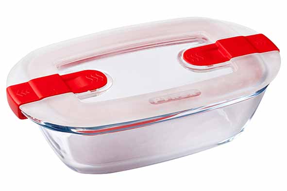 Cook & Heat ovenschotel rechthoekig 0,4 l 17 x 10 x 5 cm met kunststof deksel