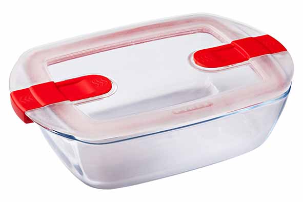 Cook & Heat ovenschotel rechthoekig 1,1 l 23 x 15 x 6 cm met kunststof deksel
