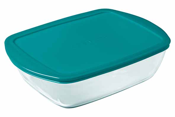 Cook & Store ovenschotel rechthoekig 2,5 l 28 x 20 x H 8 cm met kunststof deksel
