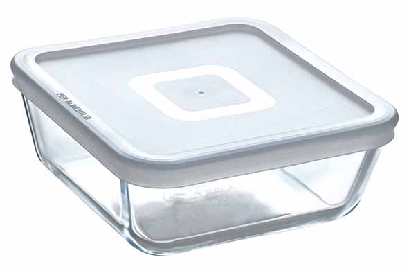 Cook & Freeze ovenschotel vierkant 0,85 l 15 x 15 x H 12 cm met kunststof deksel