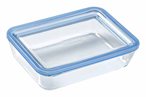 Pure Glass ovenschotel rechthoekig 0,8 l 19 x 14 x 5 cm met glazen deksel