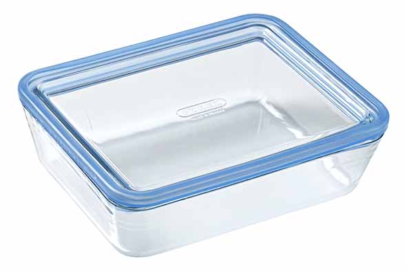 Pure Glass ovenschotel rechthoekig 1,5 l 22 x 17 x 7 cm met glazen deksel