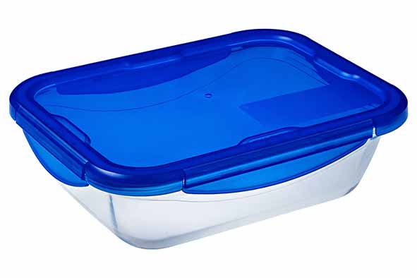 Cook & Go ovenschotel rechthoekig 0,8 l 20 x 15 x H 5 cm met kunststof deksel