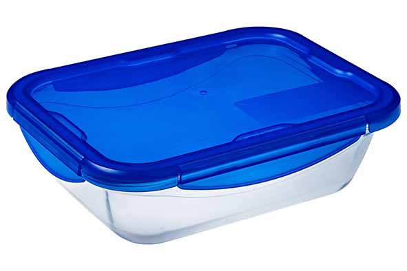 Cook & Go ovenschotel rechthoekig 1,78 l 24 x 18 x H6 cm met kunststof deksel