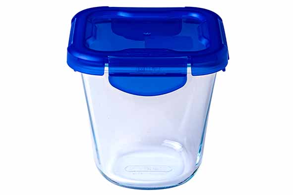 Cook & Go ovenschotel vierkant 0,8 l 12 x 12 x 12 cm met kunststof deksel