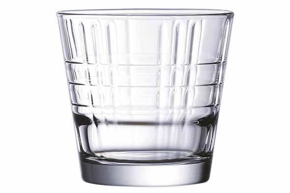 Stackup Cross tumbler 21 cl, set van 6, transparant