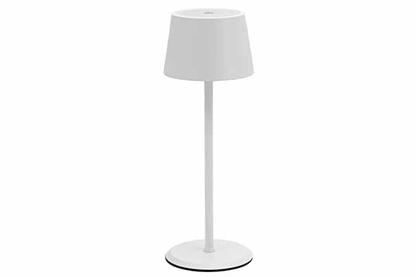 Lampe de table Monte-Carlo blanc, Ø 10 cm, hauteur 21 cm, gradable