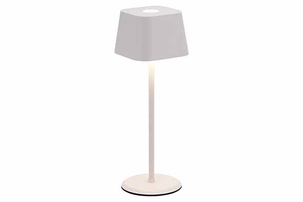 Lampe de table Malta aluminium blanc Ø 9 cm