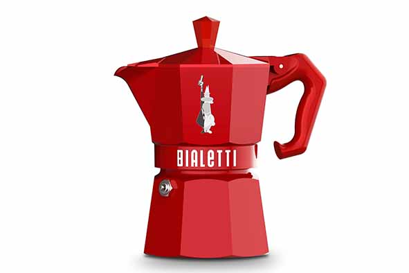 Moka Exclusive koffiemaker rood 3 kopjes 130 ml