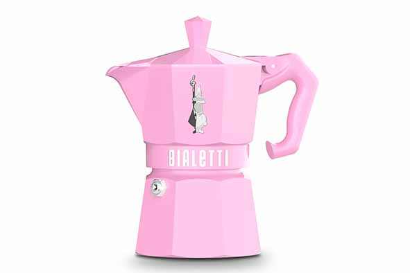 Moka Exclusive koffiemaker roze 3 koppen 0,13 l