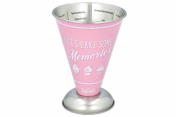 Maatbeker Colour Kitchen Let's Bake Some Memories Pastelroze 15 x 11 x 11 cm