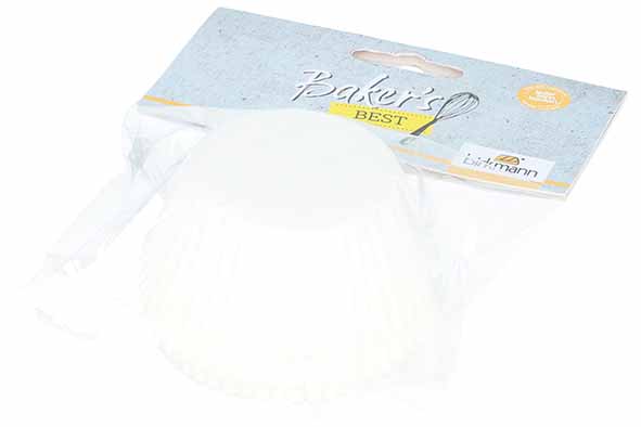 Bakers Best muffinbekers set van 75 wit D7 x H3 cm